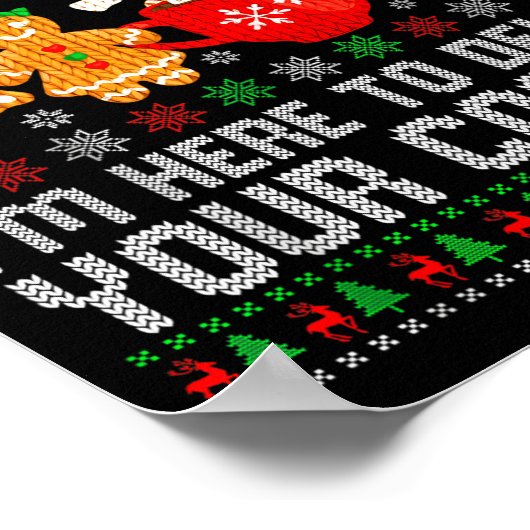 Christmas Tech Suprt Here To Delete Cookies Ugly X Poster (Hoek)