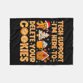 Christmas Tech Suprt Here To Delete Cookies Xmas M Fleece Deken (Voorkant (Horizontaal))