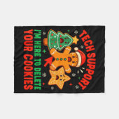Christmas Tech Suprt Here To Delete Cookies Xmas M Fleece Deken (Voorkant (Horizontaal))