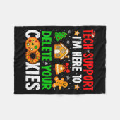Christmas Tech Suprt Here To Delete Cookies Xmas M Fleece Deken (Voorkant (Horizontaal))