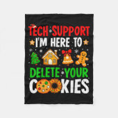 Christmas Tech Suprt Here To Delete Cookies Xmas M Fleece Deken (Voorkant)