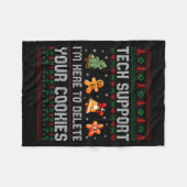 Christmas Tech Suprt Here To Delete Cookies Xmas M Fleece Deken (Voorkant (Horizontaal))