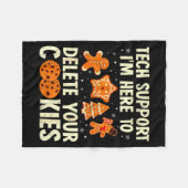 Christmas Tech Suprt Here To Delete Cookies Xmas M Fleece Deken (Voorkant (Horizontaal))