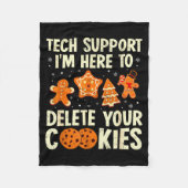 Christmas Tech Suprt Here To Delete Cookies Xmas M Fleece Deken (Voorkant)
