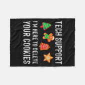 Christmas Tech Suprt Here To Delete Cookies Xmas M Fleece Deken (Voorkant (Horizontaal))