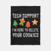 Christmas Tech Suprt Here To Delete Cookies Xmas M Fleece Deken (Voorkant)