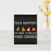 Christmas Tech Suprt Here To Delete Cookies Xmas M Kaart (Gele Bloem)