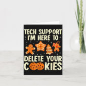 Christmas Tech Suprt Here To Delete Cookies Xmas M Kaart (Voorkant)
