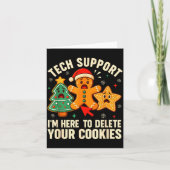 Christmas Tech Suprt Here To Delete Cookies Xmas M Kaart (Voorkant)