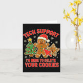 Christmas Tech Suprt Here To Delete Cookies Xmas M Kaart (Gele Bloem)