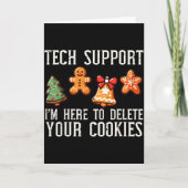 Christmas Tech Suprt Here To Delete Cookies Xmas M Kaart (Voorkant)