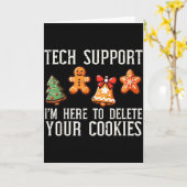 Christmas Tech Suprt Here To Delete Cookies Xmas M Kaart (Gele Bloem)