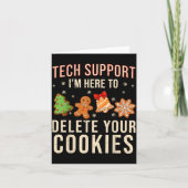 Christmas Tech Suprt Here To Delete Cookies Xmas M Kaart (Voorkant)