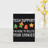 Christmas Tech Suprt Here To Delete Cookies Xmas M Kaart (Gele Bloem)