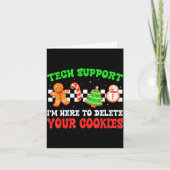 Christmas Tech Suprt Here To Delete Cookies Xmas M Kaart (Voorkant)