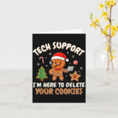 Christmas Tech Suprt Here To Delete Cookies Xmas M Kaart (Gele Bloem)