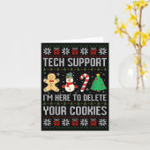Christmas Tech Suprt Here To Delete Cookies Xmas M Kaart (Gele Bloem)