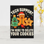 Christmas Tech Suprt Here To Delete Cookies Xmas M Kaart (Gele Bloem)