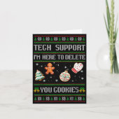 Christmas Tech Suprt Here To Delete Cookies Xmas M Kaart (Voorkant)