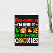 Christmas Tech Suprt Here To Delete Cookies Xmas M Kaart (Voorkant)