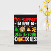 Christmas Tech Suprt Here To Delete Cookies Xmas M Kaart (Gele Bloem)