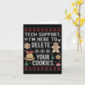 Christmas Tech Suprt Here To Delete Cookies Xmas M Kaart (Gele Bloem)