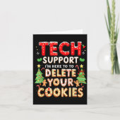 Christmas Tech Suprt Here To Delete Cookies Xmas M Kaart (Voorkant)