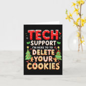 Christmas Tech Suprt Here To Delete Cookies Xmas M Kaart (Gele Bloem)