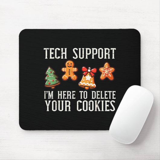 Christmas Tech Suprt Here To Delete Cookies Xmas M Muismat (Met muis)