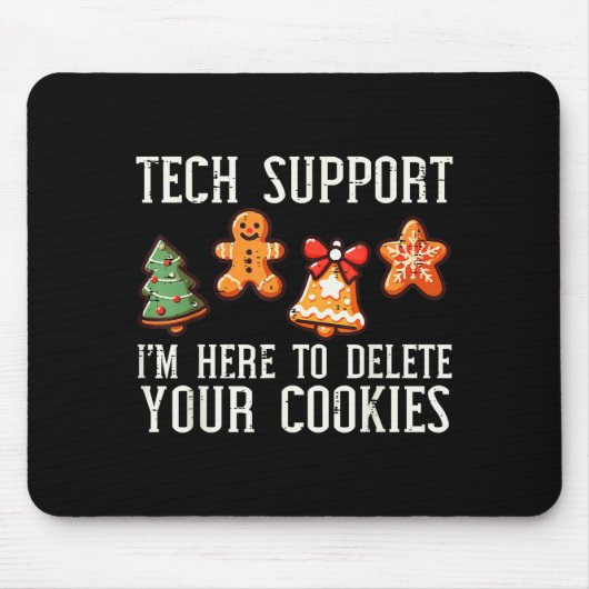 Christmas Tech Suprt Here To Delete Cookies Xmas M Muismat (Voorkant)