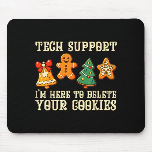 Christmas Tech Suprt Here To Delete Cookies Xmas M Muismat (Voorkant)