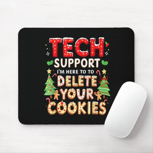 Christmas Tech Suprt Here To Delete Cookies Xmas M Muismat (Met muis)