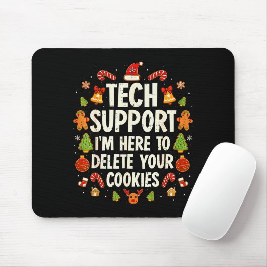 Christmas Tech Suprt Here To Delete Cookies Xmas M Muismat (Met muis)