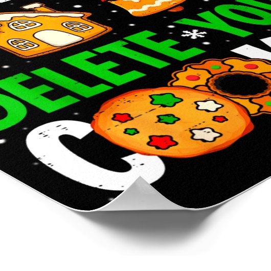 Christmas Tech Suprt Here To Delete Cookies Xmas M Poster (Hoek)