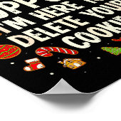 Christmas Tech Suprt Here To Delete Cookies Xmas M Poster (Hoek)