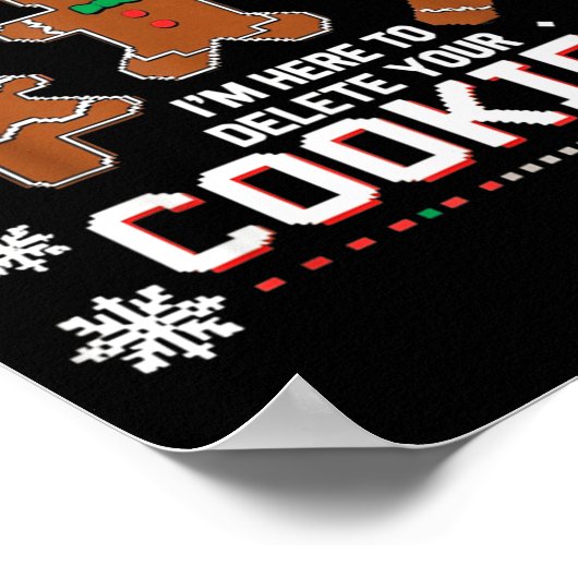 Christmas Tech Suprt Here To Delete Cookies Xmas M Poster (Hoek)