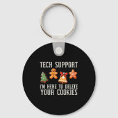 Christmas Tech Suprt Here To Delete Cookies Xmas M Sleutelhanger (Voorkant)
