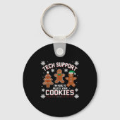 Christmas Tech Suprt Here To Delete Cookies Xmas M Sleutelhanger (Voorkant)