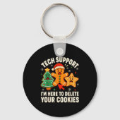Christmas Tech Suprt Here To Delete Cookies Xmas M Sleutelhanger (Voorkant)