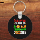 Christmas Tech Suprt Here To Delete Cookies Xmas M Sleutelhanger (Voorkant)