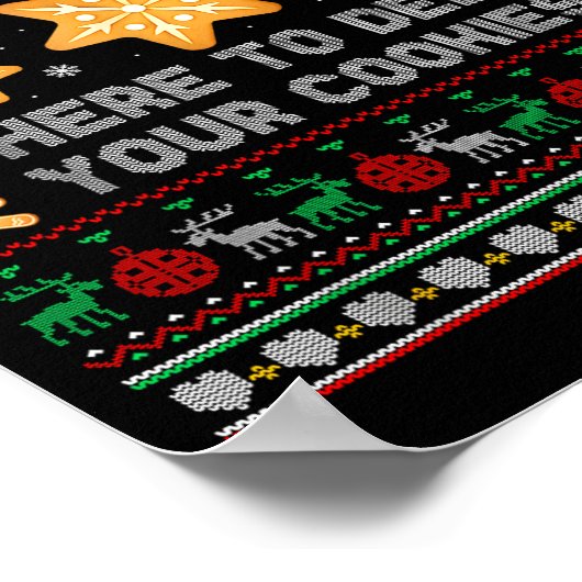 Christmas Tech Suprt Here To Delete Cookies Xmas P Poster (Hoek)