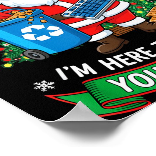 Christmas Tech Suprt Here To Delete Funny Cookies Poster (Hoek)