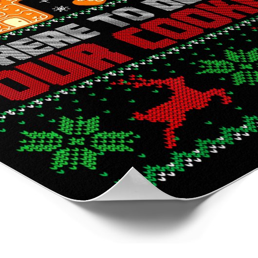 Christmas Tech Suprt I'm Here To Delete Cookies Me Poster (Hoek)