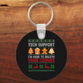 Christmas Tech Suprt I'm Here To Delete Cookies Me Sleutelhanger (Voorkant)