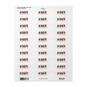 Christmas Teckel Retour Adreslabels Etiket (Full Sheet)