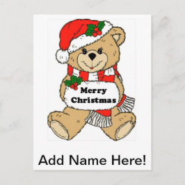 Christmas Teddy Bear-bericht Feestdagenkaart