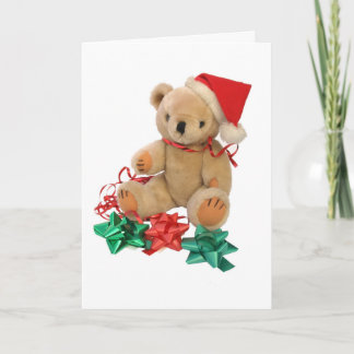 Christmas teddy bear - card feestdagen kaart