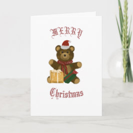Christmas Teddy Bear Feestdagen Kaart