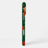 Christmas Teddy Bear Pattern – Cute Green Holiday iPhone Hoesje (Rechterkant)