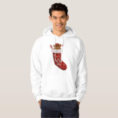 Christmas Teddy Bear Stocking Hoodie (Voorkant volledig)
